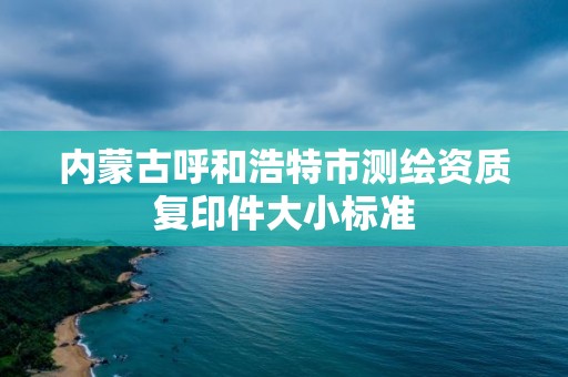 内蒙古呼和浩特市测绘资质复印件大小标准