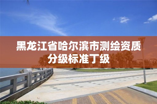 黑龙江省哈尔滨市测绘资质分级标准丁级