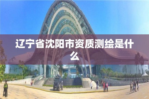 辽宁省沈阳市资质测绘是什么