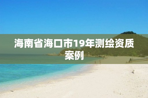 海南省海口市19年测绘资质案例