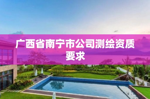 广西省南宁市公司测绘资质要求