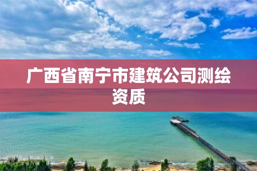 广西省南宁市建筑公司测绘资质