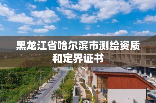 黑龙江省哈尔滨市测绘资质和定界证书