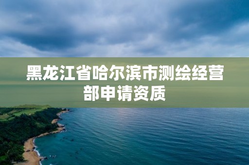 黑龙江省哈尔滨市测绘经营部申请资质