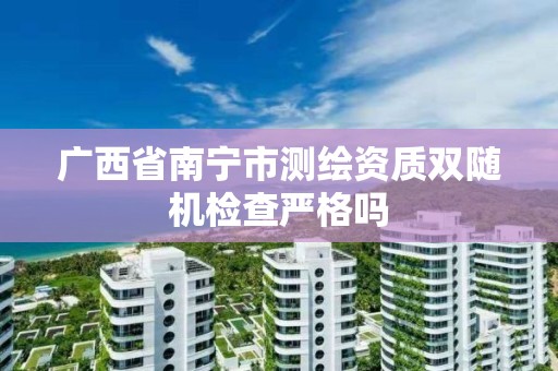 广西省南宁市测绘资质双随机检查严格吗