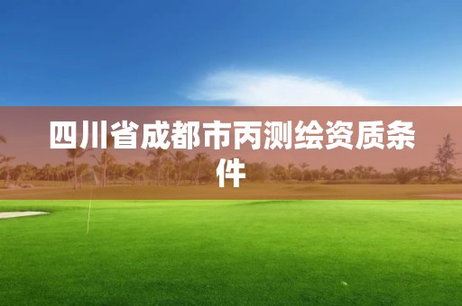 四川省成都市丙测绘资质条件