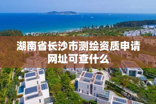 湖南省长沙市测绘资质申请网址可查什么