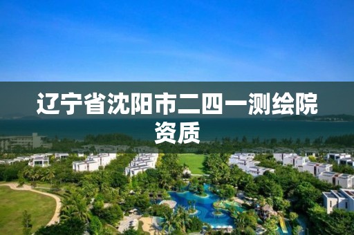 辽宁省沈阳市二四一测绘院资质