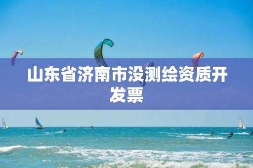 山东省济南市没测绘资质开发票