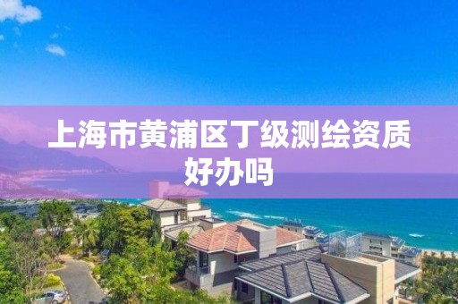 上海市黄浦区丁级测绘资质好办吗