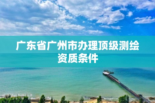 广东省广州市办理顶级测绘资质条件