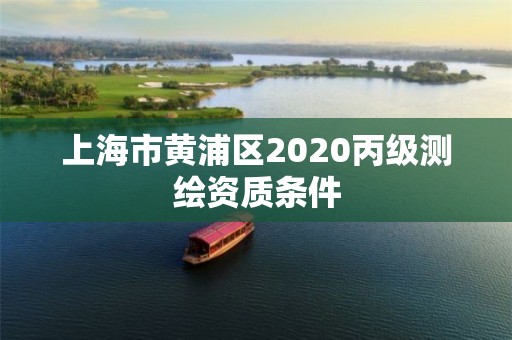 上海市黄浦区2020丙级测绘资质条件