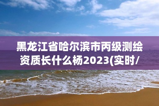 黑龙江省哈尔滨市丙级测绘资质长什么杨2023(实时/更新中)