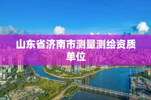 山东省济南市测量测绘资质单位