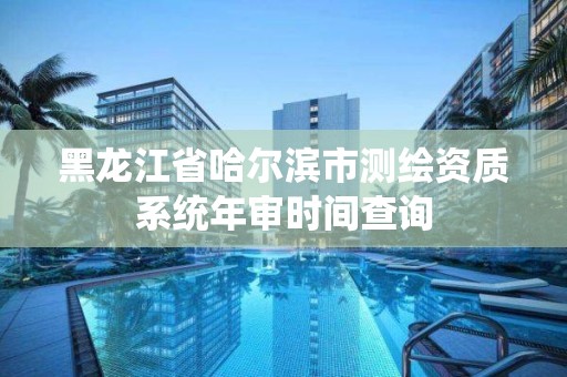 黑龙江省哈尔滨市测绘资质系统年审时间查询