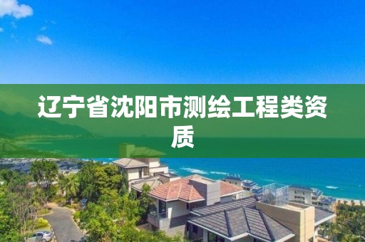 辽宁省沈阳市测绘工程类资质