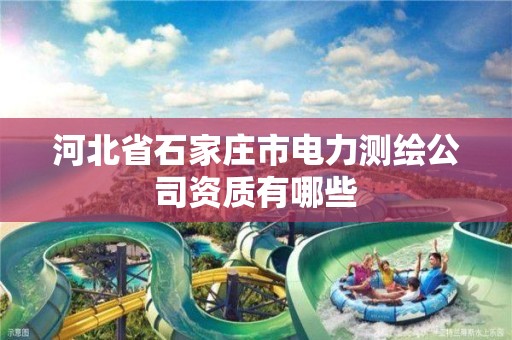 河北省石家庄市电力测绘公司资质有哪些