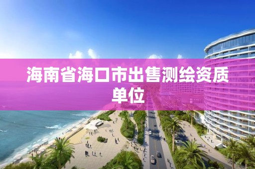 海南省海口市出售测绘资质单位