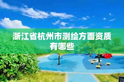 浙江省杭州市测绘方面资质有哪些