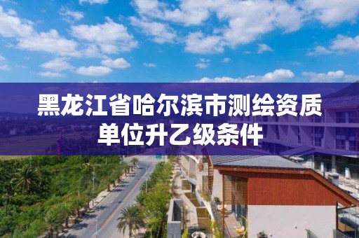 黑龙江省哈尔滨市测绘资质单位升乙级条件