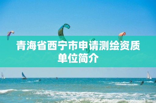 青海省西宁市申请测绘资质单位简介