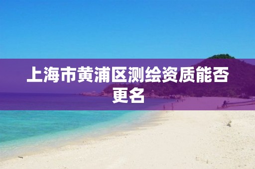 上海市黄浦区测绘资质能否更名