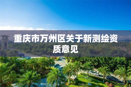 重庆市万州区关于新测绘资质意见