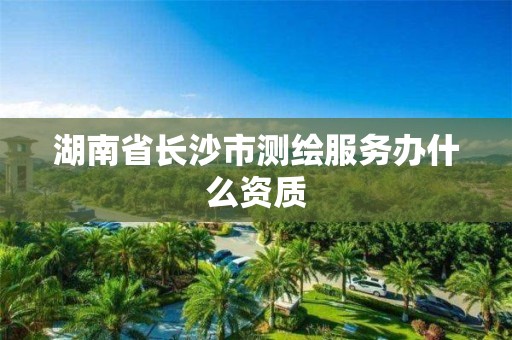 湖南省长沙市测绘服务办什么资质