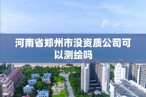 河南省郑州市没资质公司可以测绘吗