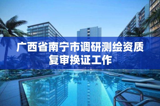 广西省南宁市调研测绘资质复审换证工作