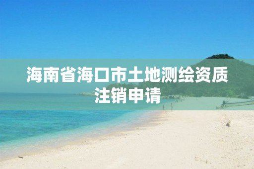 海南省海口市土地测绘资质注销申请