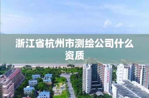 浙江省杭州市测绘公司什么资质