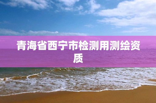 青海省西宁市检测用测绘资质