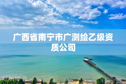 广西省南宁市广测绘乙级资质公司