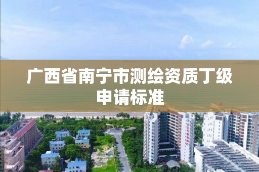 广西省南宁市测绘资质丁级申请标准