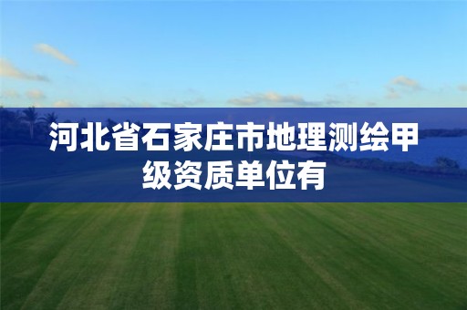 河北省石家庄市地理测绘甲级资质单位有