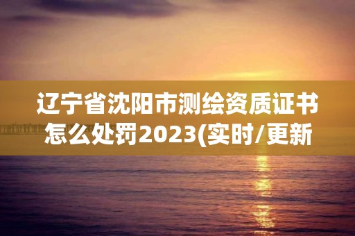 辽宁省沈阳市测绘资质证书怎么处罚2023(实时/更新中)