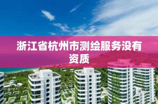 浙江省杭州市测绘服务没有资质