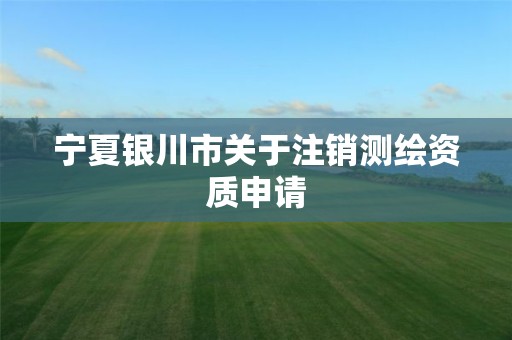 宁夏银川市关于注销测绘资质申请