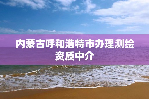 内蒙古呼和浩特市办理测绘资质中介