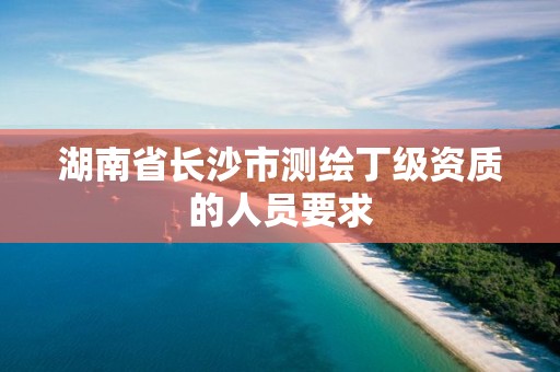 湖南省长沙市测绘丁级资质的人员要求