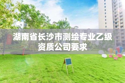 湖南省长沙市测绘专业乙级资质公司要求