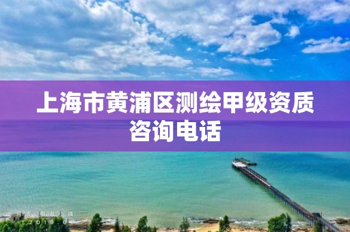 上海市黄浦区测绘甲级资质咨询电话