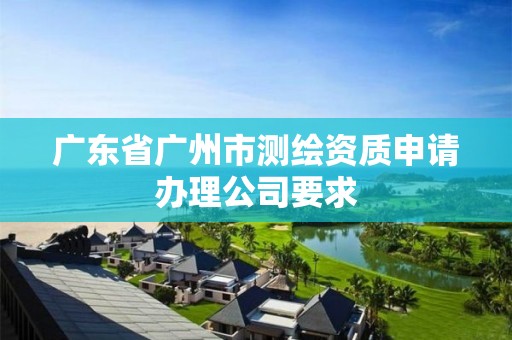 广东省广州市测绘资质申请办理公司要求