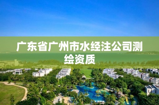 广东省广州市水经注公司测绘资质