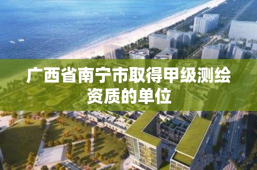 广西省南宁市取得甲级测绘资质的单位