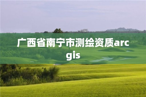 广西省南宁市测绘资质arcgis