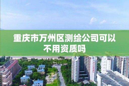 重庆市万州区测绘公司可以不用资质吗