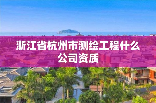 浙江省杭州市测绘工程什么公司资质