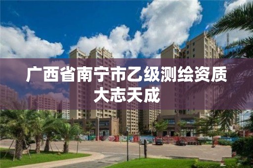 广西省南宁市乙级测绘资质大志天成